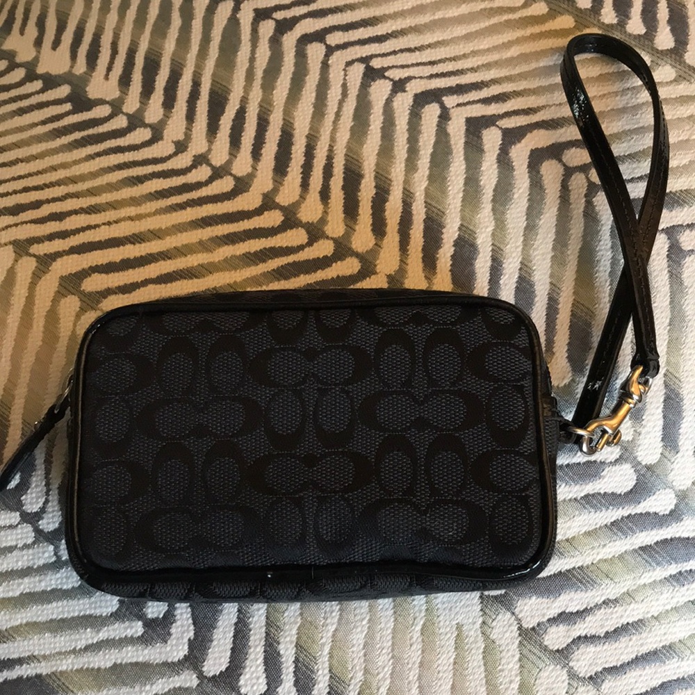 Coach monogram wristlet